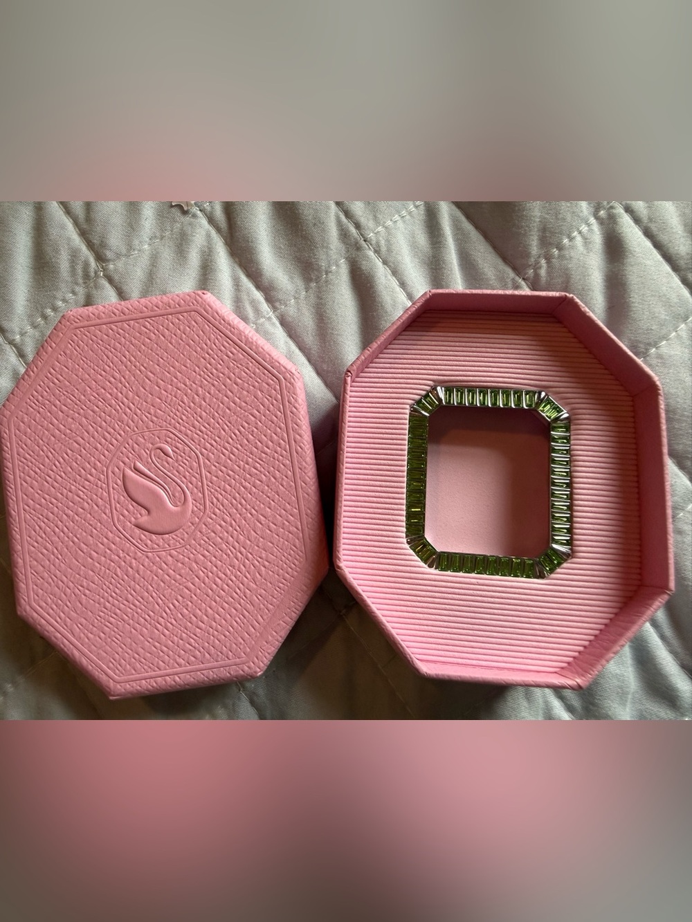 Swarovski Pink Jewelry Green Crystal Frame Accent for Iwatch
